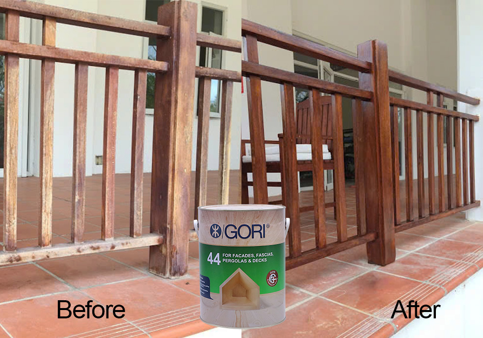 Sơn lan can bằn sơn gỗ cao cấp Gori 44 Facades